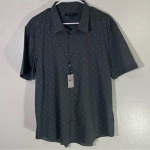 John Varvatos Gray Skull Short Sleeve Shirt NWOT XL